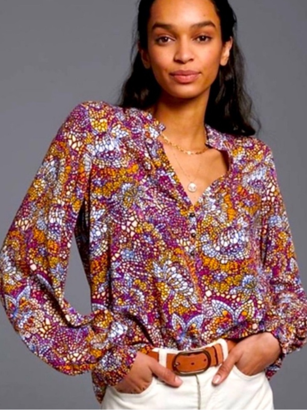 Anthropologie Maeve Oversized Blouse(size Small)